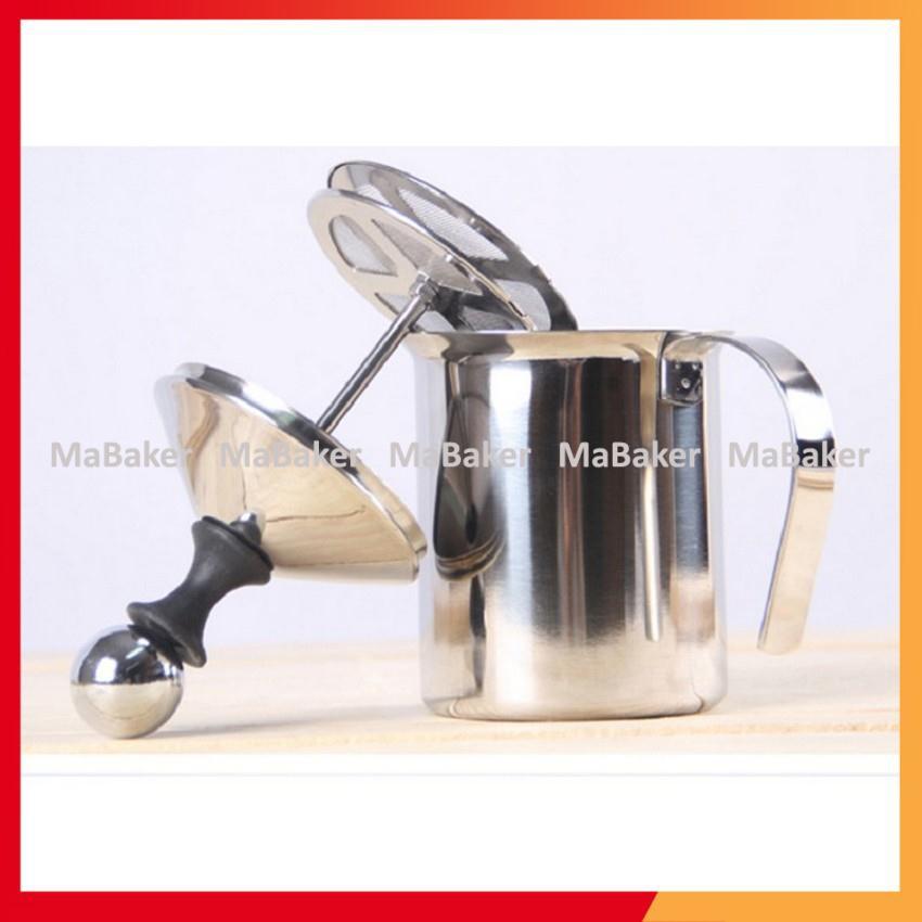 Ca đánh sữa lạnh, tạo bọt café, capuccino, latter art bằng inox cao cấp, siêu bền đẹp 400ml, 800ml