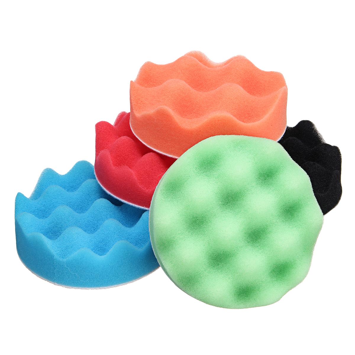 Bộ dụng cụ mút xốp đánh bóng xe hơi ô tô 12 chi tiết 5 inch
