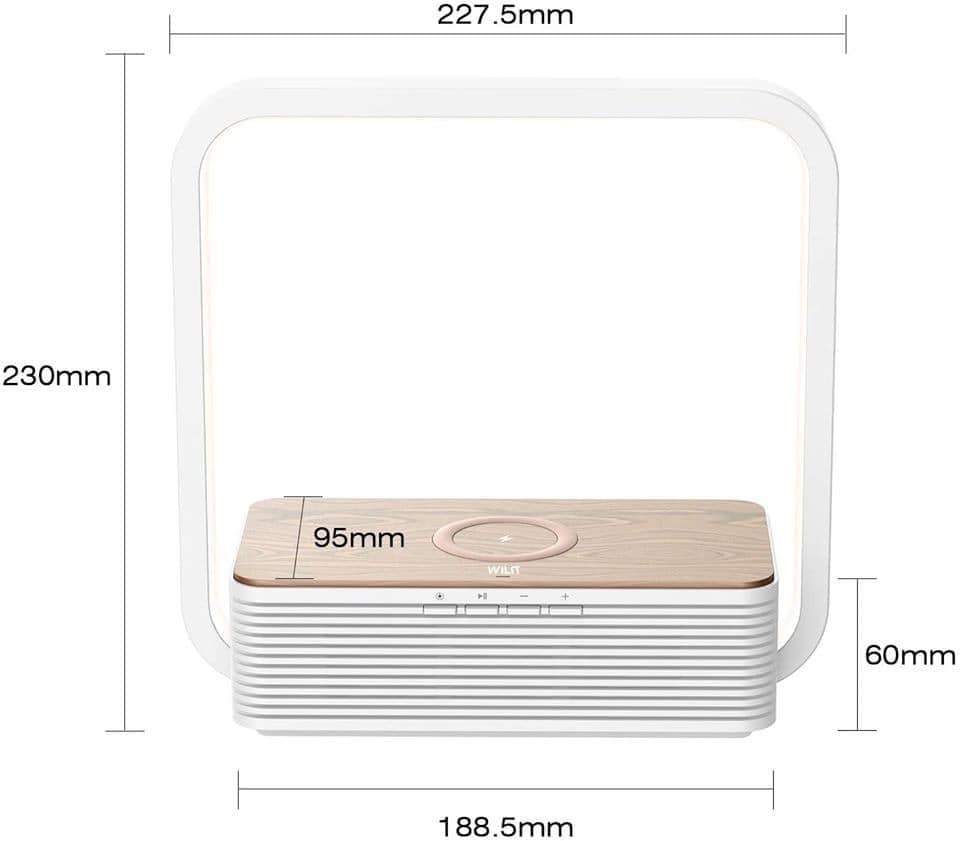 Đèn Led 3in1 WILIT A15B, loa bluetooth, đèn 3 chế độ, Sạc không dây cho Smatphone - Hàng nhập khẩu từ Đức