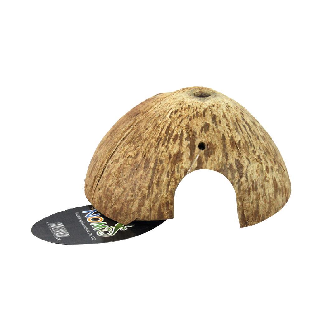 Reptile Terrarium Vivarium Ornament Decor Snake Hide Cave CoconutHusk