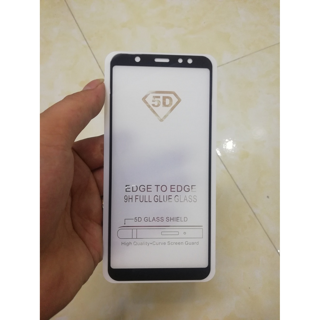 Kính cường lực dành cho Samsung Galaxy A6 Plus full màn full keo - Đen