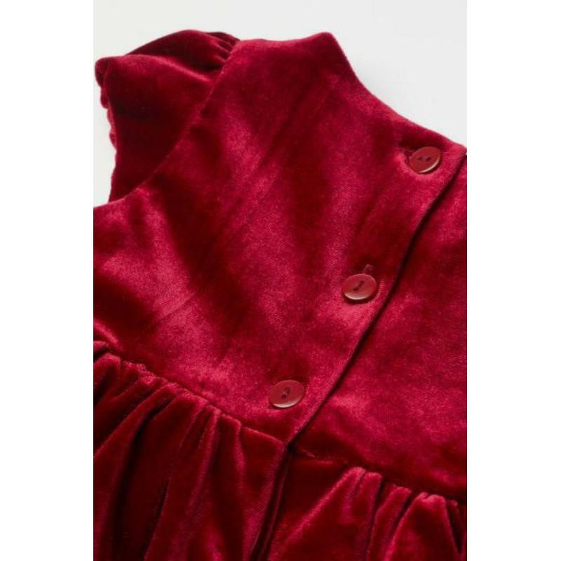 VÁY ĐỎ NHUNG DƯ XỊN CHO BÉ DIỆN NOEL VÀ TẾT