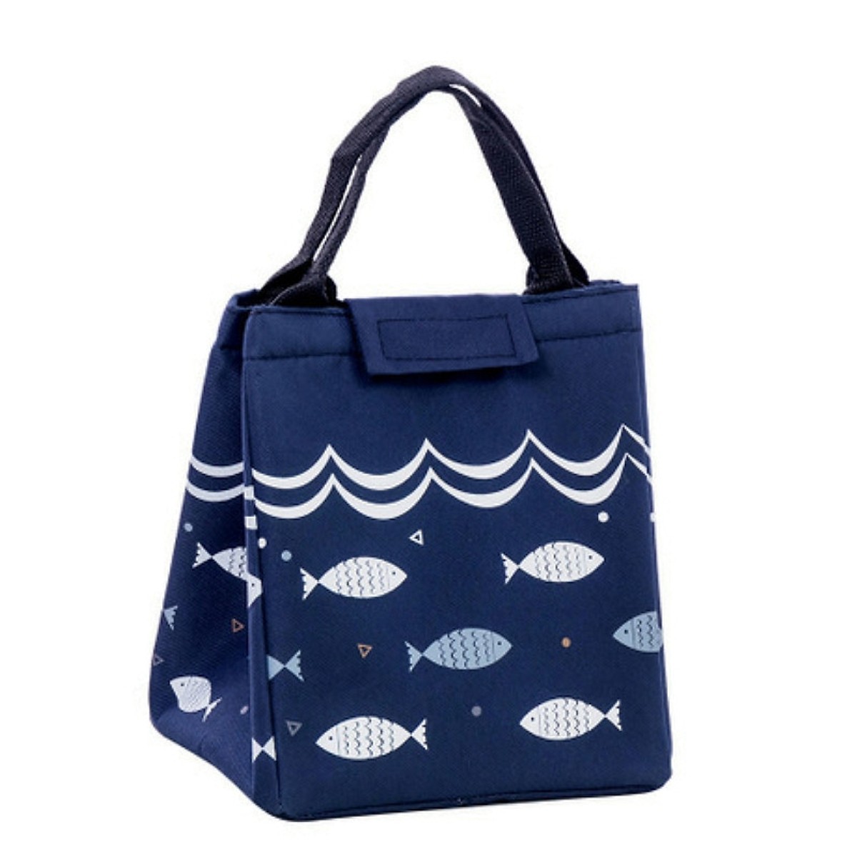 Túi đựng cơm giữ nhiệt vải Oxford hình cá + tặng kèm 01 sổ tay