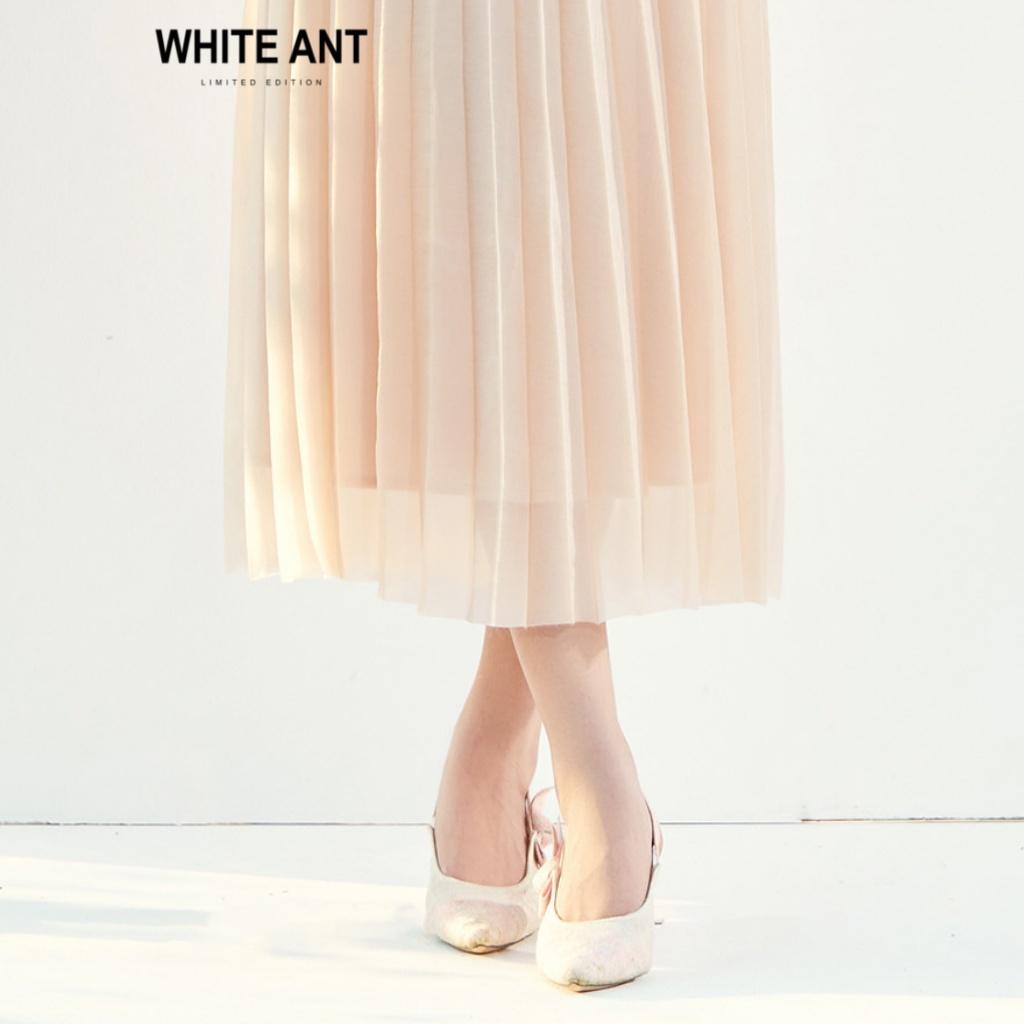 Chân Váy Xếp Ly Thủ Công Nữ WHITE ANT AIRPO SKIRT Chất Liệu Lưới Silk Tulle Japan Mềm Nhẹ, Thoáng Mát 110100029