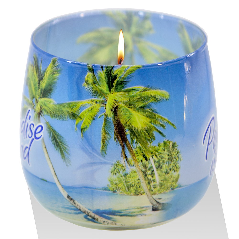 Ly nến thơm tinh dầu Bartek Paradise Island 100g QT02780 - hương gió biển, nến trang trí, thơm phòng, thư giãn, Hỗ trợ khử mùi (giao mẫu ngẫu nhiên)