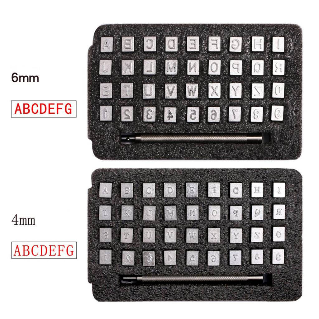 37pcs DIY Leathercraft Stamp Tools Metal Letter And Number Stamps Punch Set