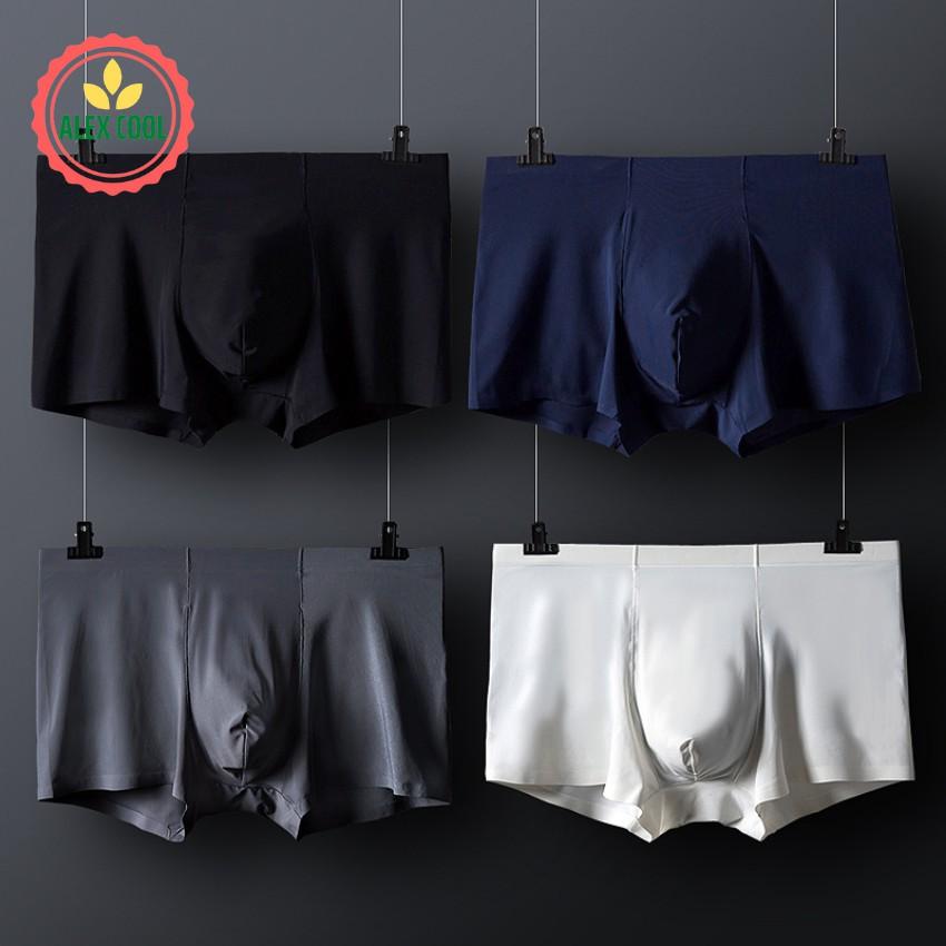 COMBO 4 Quần sịp đùi quần lót nam thun lạnh lụa sữa xu đúc cao cấp