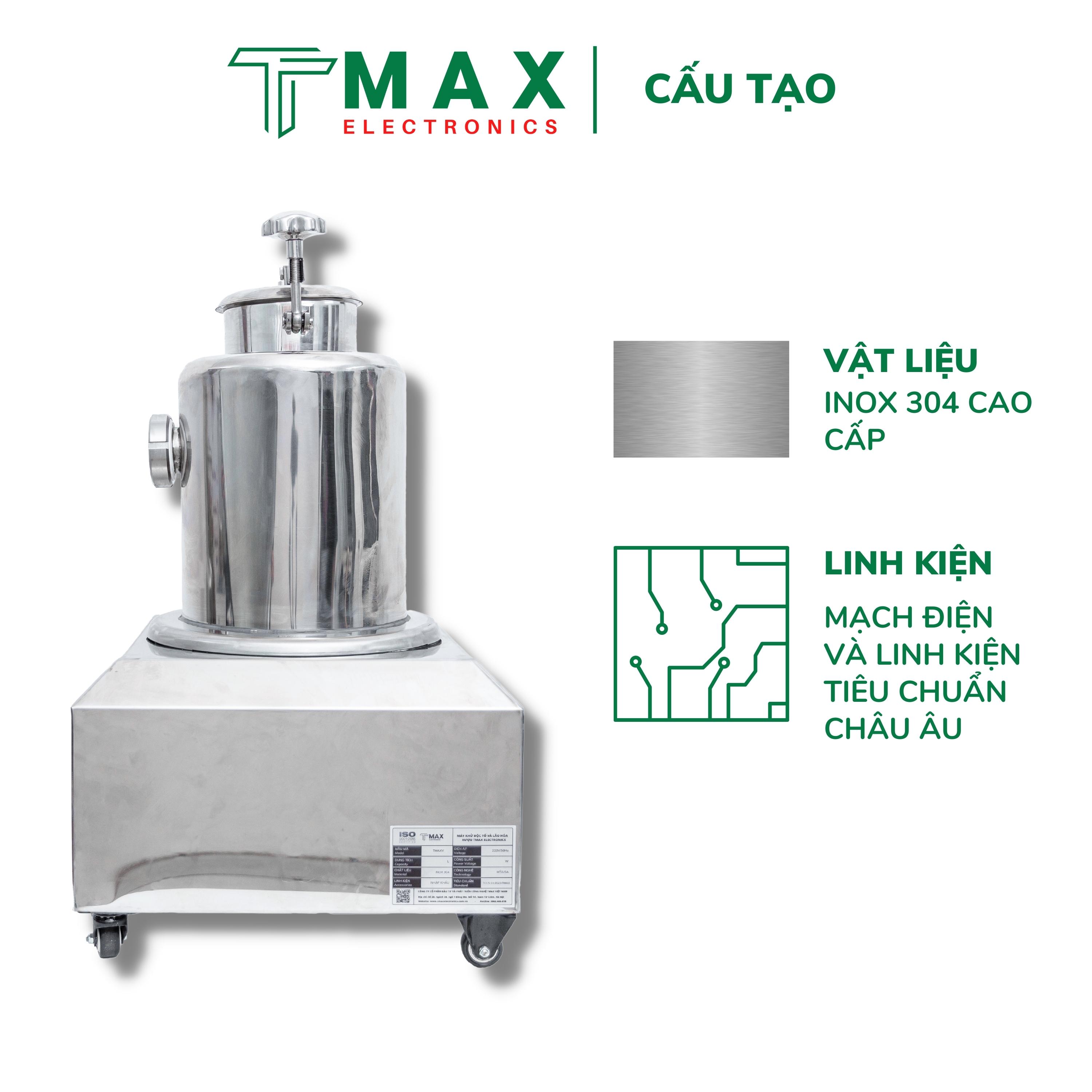 Máy Khử Độc Tố Và Lão Hóa Rượu Tmax Electronics 15L - Hàng Chính Hãng - Bảo Hành 12 Tháng