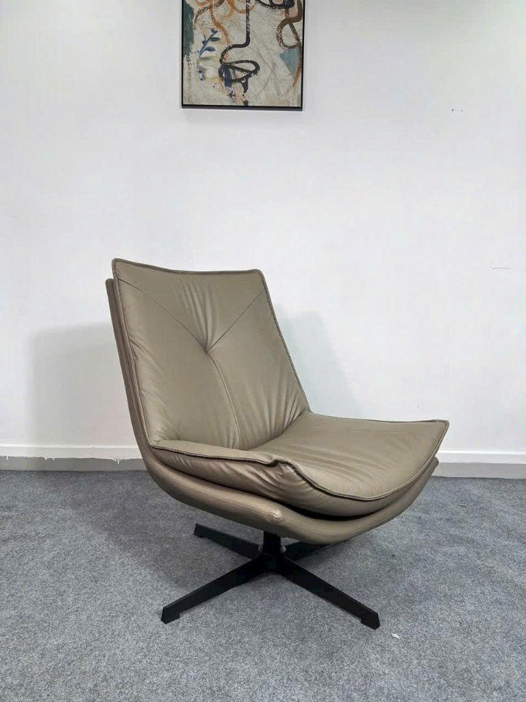 Ghế thư giãn đọc sách CL1214-P Nội thất Capta Ghế sofa phòng khách nệm dày bọc da PU chân xoay 360 độ