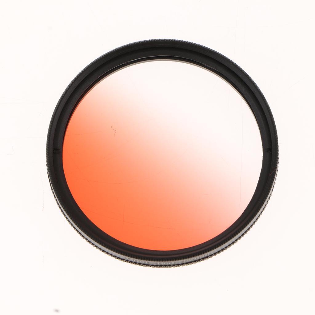 52mm Graduated Gradient Neutral Density Color Filter Kit - Grey Blue Purple Red Green Filters Set