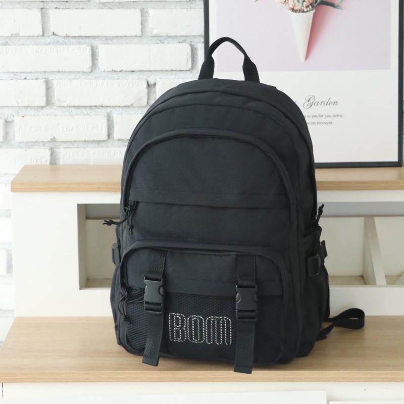 Balo học sinh, sinh viên thời trang unisex với chất dù cao cấp nhẹ bền - BOM
