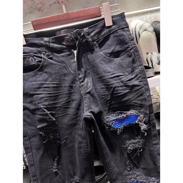 Quần Biker Nam Vá xanh 2022