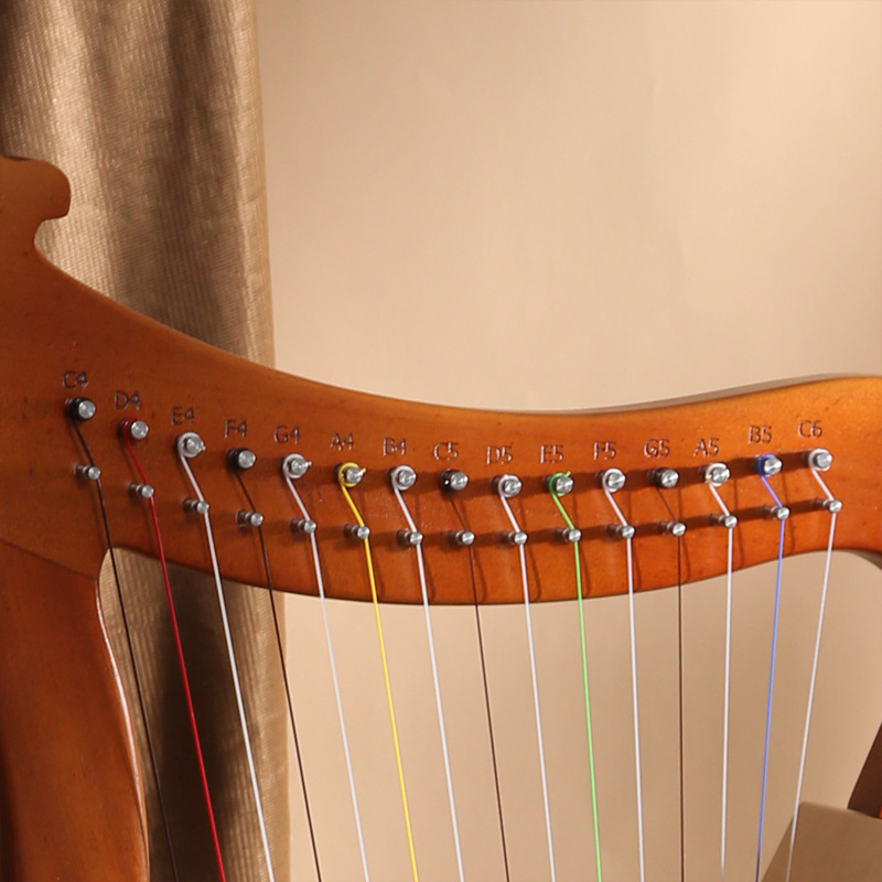 Đàn hạc cầm tay đàn Lyre Thổ Nhĩ Kỳ đàn hạc cầm Lyre Harp cao cấp IM0012-W1000 Tặng Đàn kalimba 17 phím gỗ nguyên khối Mahagony PJLIM72