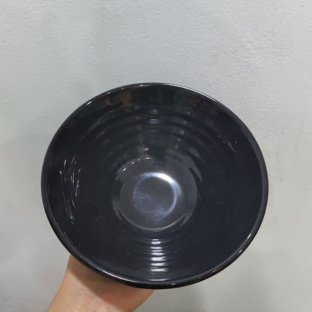 Tô bát đựng mì bún phở phong cách Hàn Quốc mẫu đen bóng(BÁT TO-SIZE 16CM)