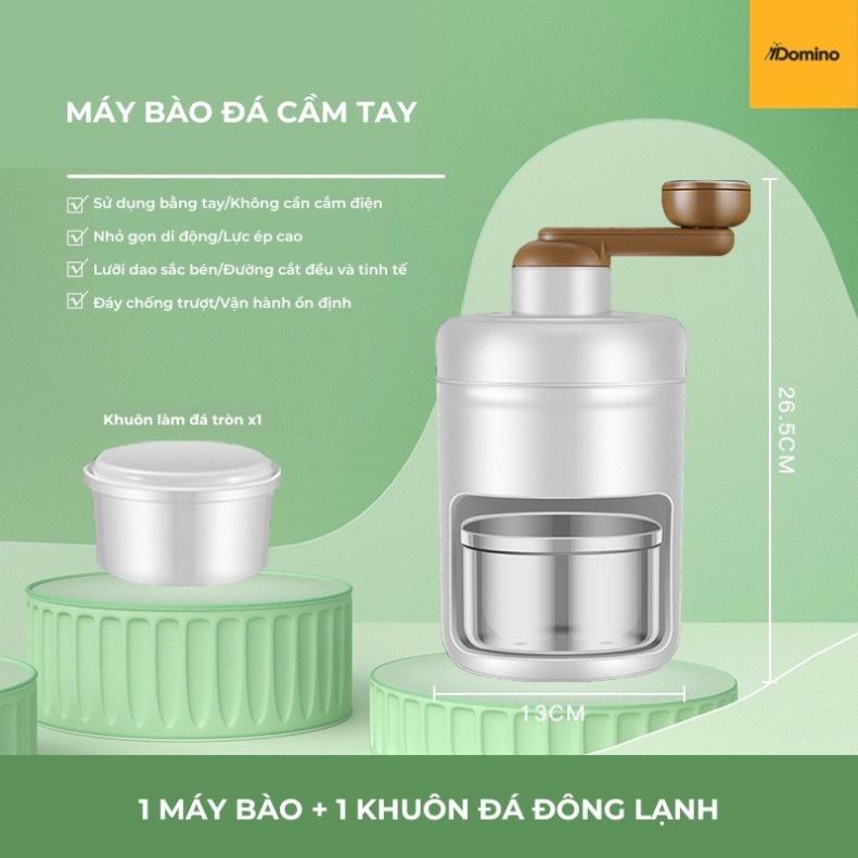 Máy Bào Đá Mini Xay Đá Tuyết Quay Bằng Tay Đa Năng Cho Gia Đình