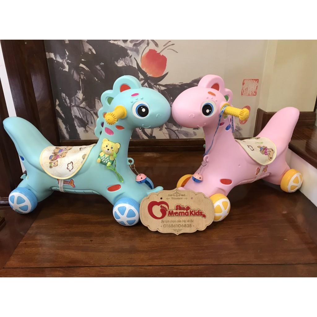 Ngựa Bập Bênh 2 In 1 Vừa Bập Bênh Vừa Ủn Chân Cho Bé