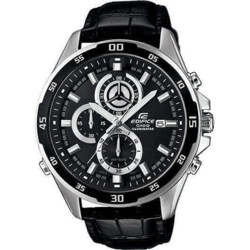 Đồng hồ Nam dây da đen Casio Men Edifice Nam tính thời trang