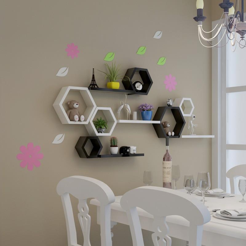 Kệ Treo Tường Hình Tổ Ong Combo 3 Chiếc++Trọng Lượng Nhẹ+Dễ Tháo Rời Di Chuyển Mọi Nơi+Tạo Phong Cách Trẻ