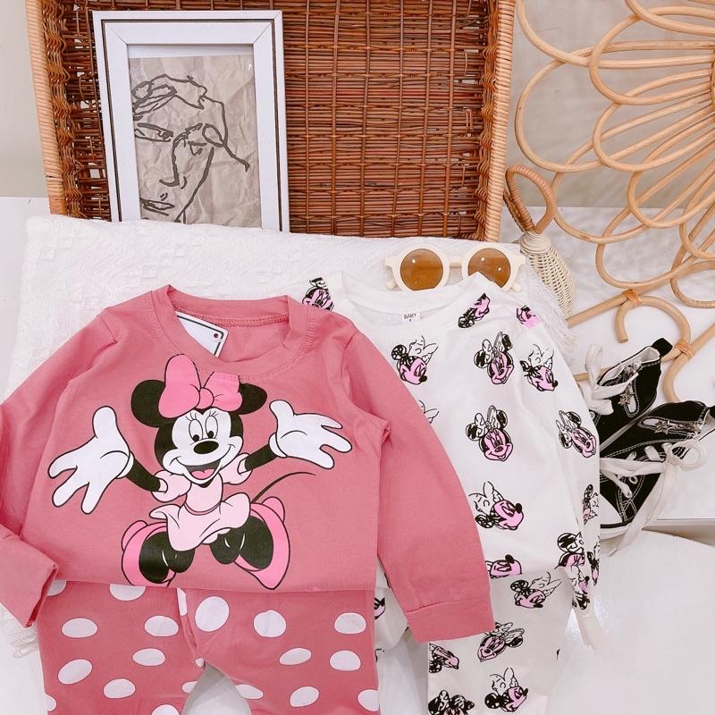 Bộ cotton hoạ tiết mickey 8-19kg quần áo bé gái chất cực đẹp