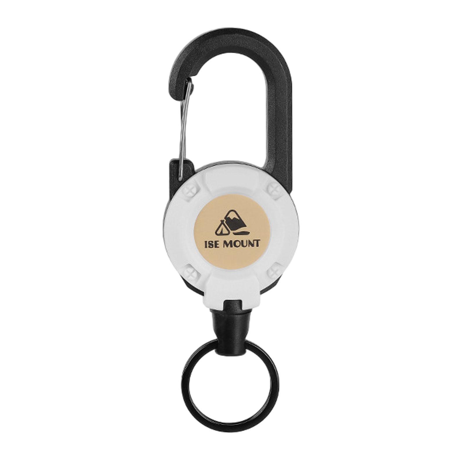 Retractable Keychain Carabiner Heavy Duty ID Badge Holder Lanyard Keyring Retractable  for Men Women Adults Hiking