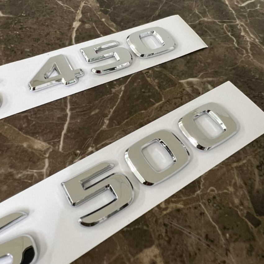 Decal tem chữ GLS450 và GLS500 dán đuôi xe ô tô Mercedes trang trí