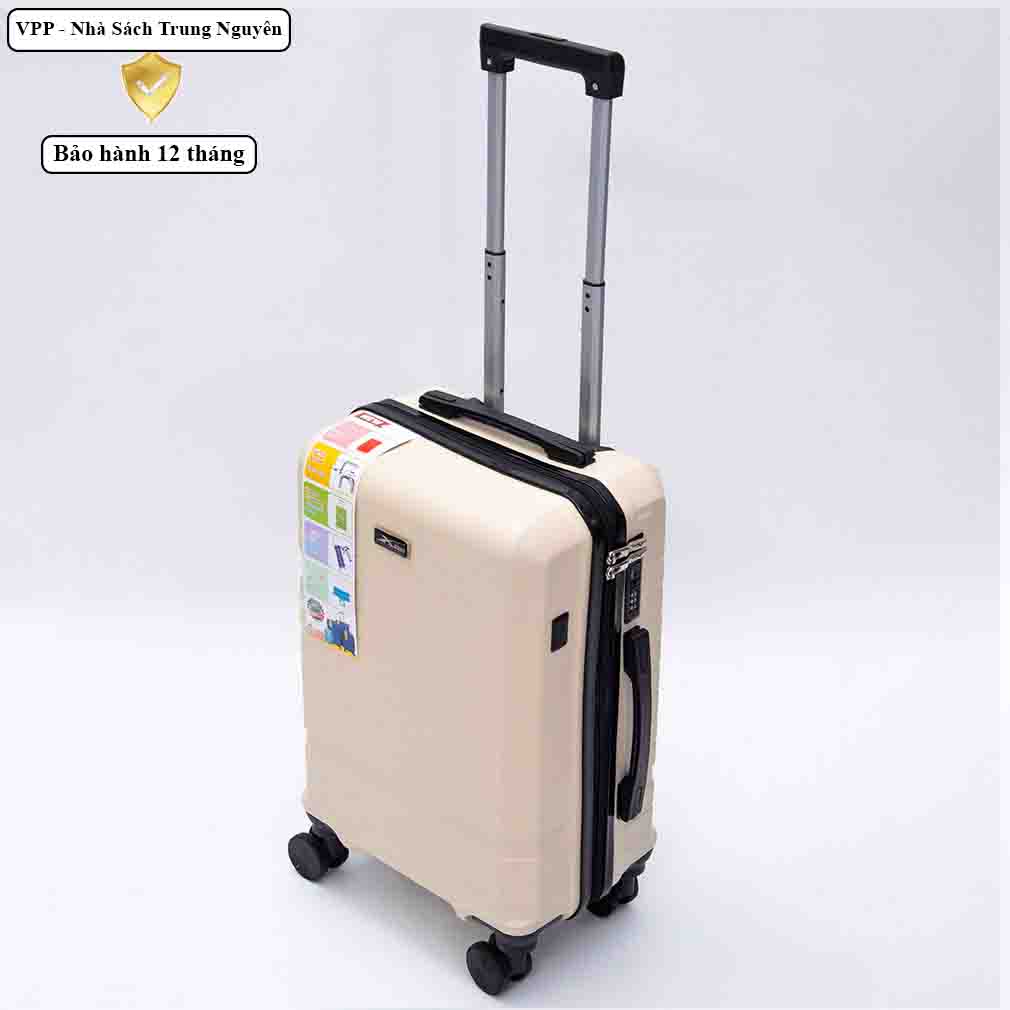 Vali kéo Xbags White Titan Pro size 20 cao cấp chống va đập khóa TSA XB6105