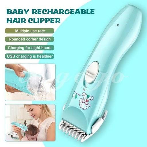 Tông đơ cắt tóc cho bé trẻ em cầm tay sạc điện TOIR 102 tiếng ồn thấp hình con cún đáng yêu