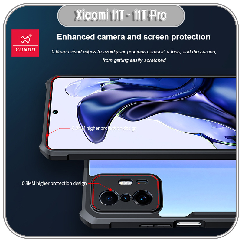 Ốp lưng cho Xiaomi 11T - 11T Pro chống sốc trong viền nhựa dẻo XunDD - Hàng nhập khẩu