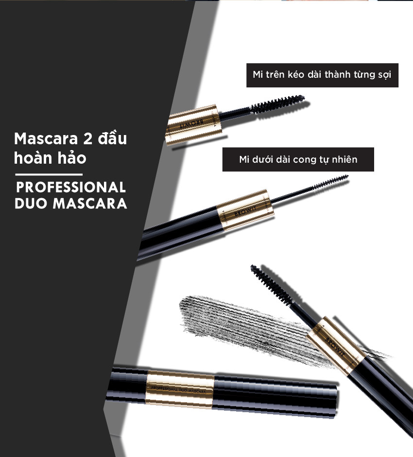 Mascara 2 đầu Browit Professional Duo Mascara 4 + 4g Sexy Black