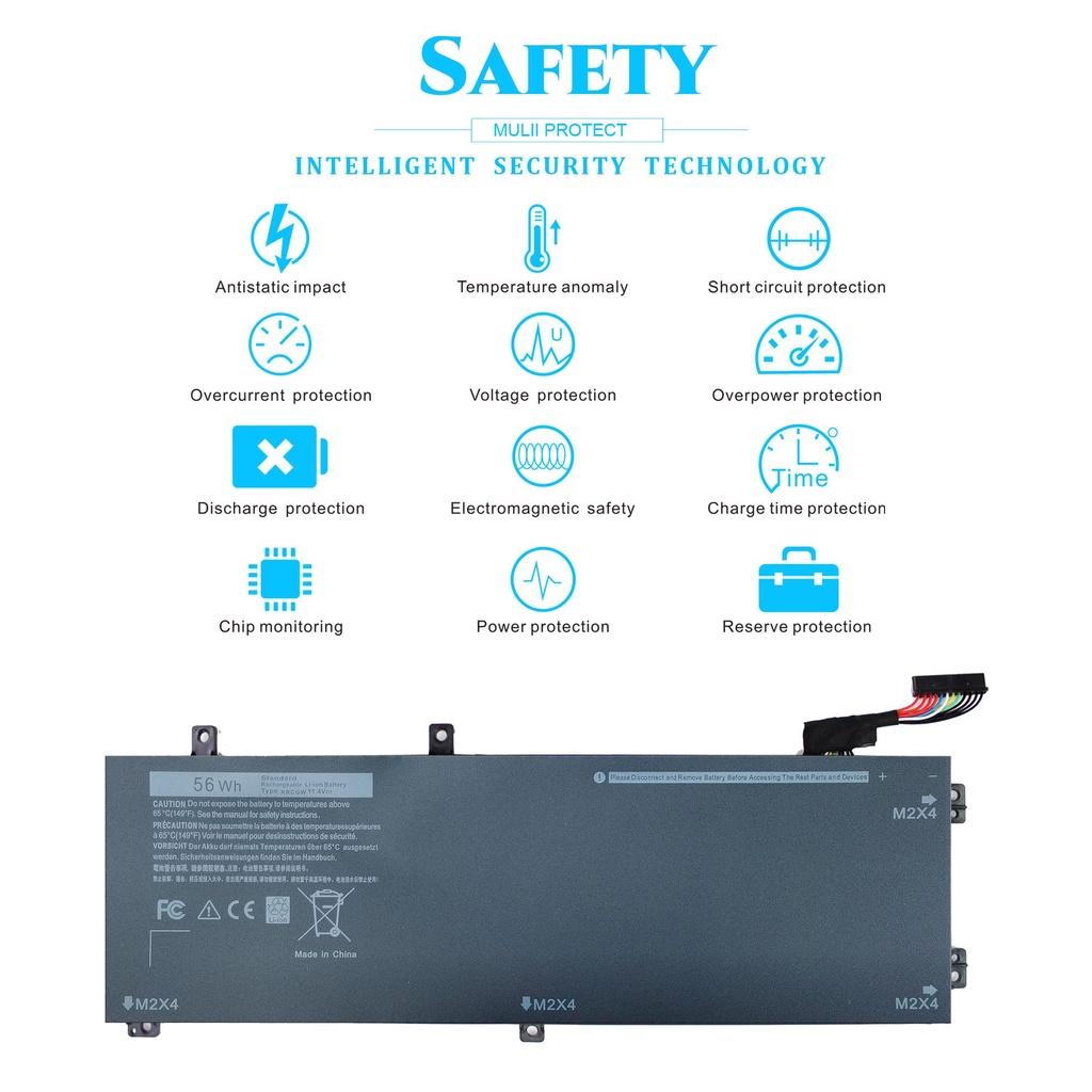 Pin Tương Thích Cho Laptop Dell Xps 15 9550 Precision 15 5510 56Whr 62Mjv M7R96 – Rrcgw - Hàng Nhập Khẩu New Seal TEEMO PC TEBAT1163