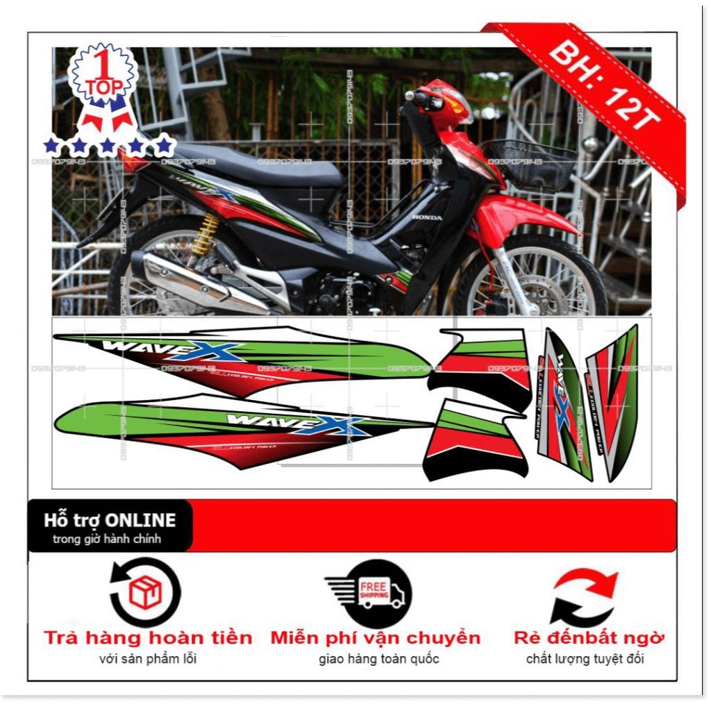 Tem rời wave X 2016 đỏ xanh đen