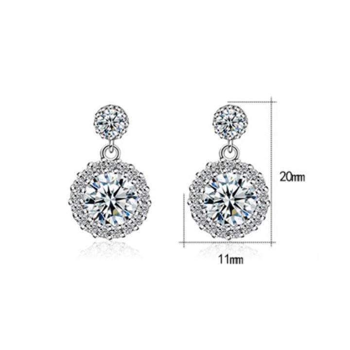 Bông tai nạm đá zircon lấp lánh BHBT349