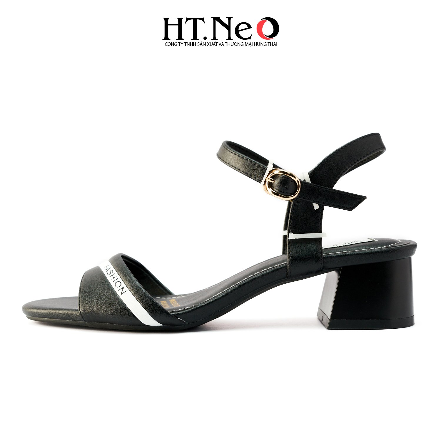 Sandal nữ da bò cao cấp HT.NeO sdn94 gót trụ cao 3p cực kỳ dễ đi , sang trọng lịch lãm phù hợp với chị em công sở