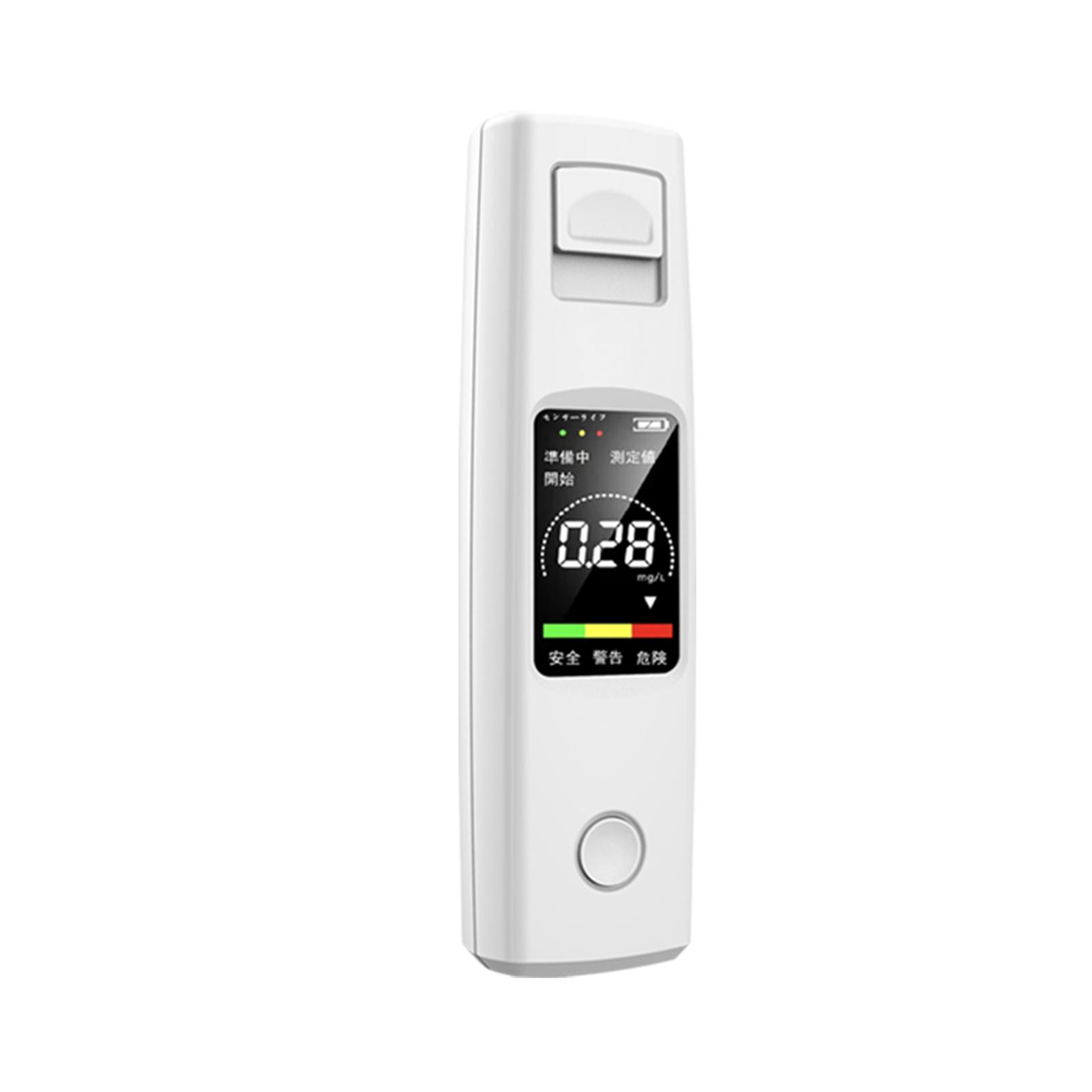 Portable Breathalyzer Non-contact Breath Alcohol Tester Pocket LCD Digital Accurate BAC Detector Analyzer with Sound and Light Alarm for Personal Use