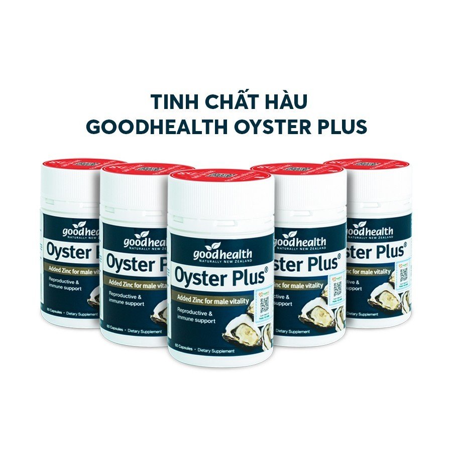 Combo 5 Hộp Tinh Chất Hàu Goodhealth Oyster Plus 60 Viên - Giúp Tăng Cường Sinh Lý - Cải Thiện Chất Lượng Tinh Trùng - Hàng Chính Hãng New Zealand
