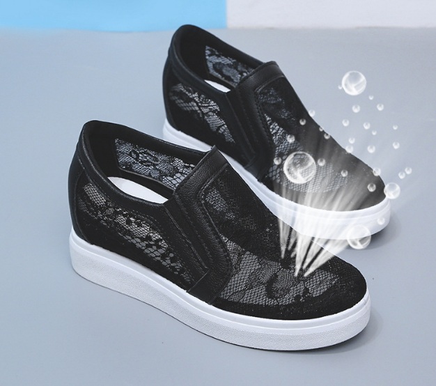 [CHẤT LƯỢNG] Giày độn đế nữ, giày slip on nữ đế độn lưới V09 êm chân, hàng Quảng Châu loại 01 S076