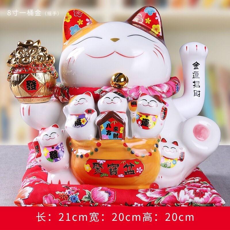 Mèo thần tài Thiên kim vạn lượng 20cm