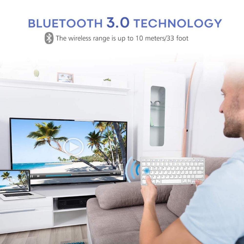 Siêu Mỏng Tiếng Do Thái Bàn Phím Bluetooth Israel Không Dây Bàn Phím Tiếng Ồn Thấp Tương Thích Cho IOS iPad Máy Tính Bảng Android Windows