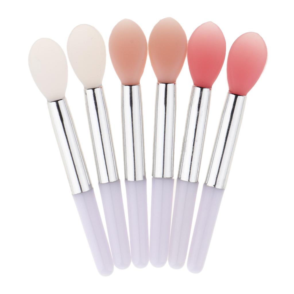 6 Pieces Soft Silicone Makeup Brushes Set Lip Cream Balm Oil Cosmetic Tools