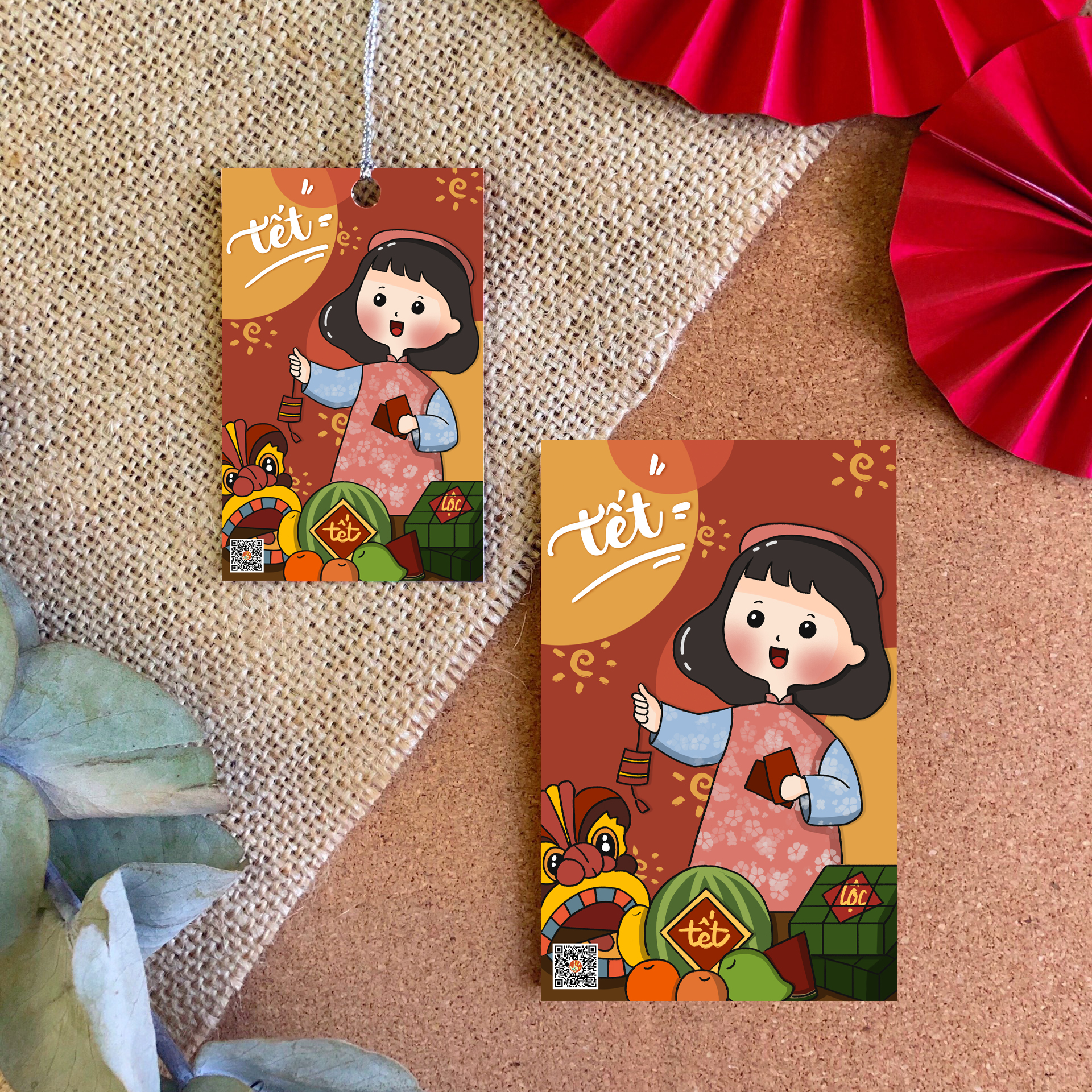 SET 10 POSTCARD TẾT VUI SÁNG TẠO TẾT SUM VÀY