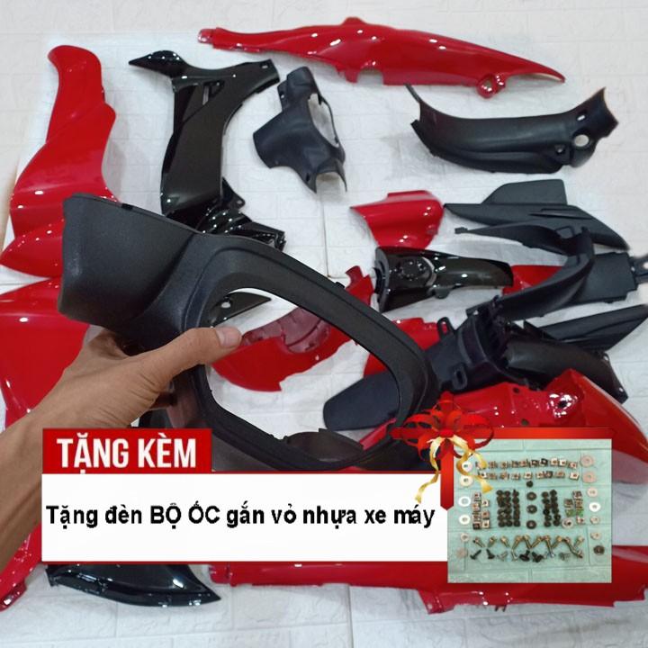 Bộ dàn áo dành cho xe Jupiter V màu Đỏ - phanh ĐĨA, Tặng kèm bộ ốc theo xe
