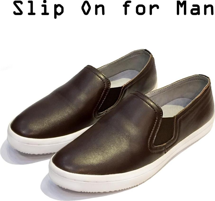 Slip On nam da bò mềm đế cao su siêu êm chân VN-SL18