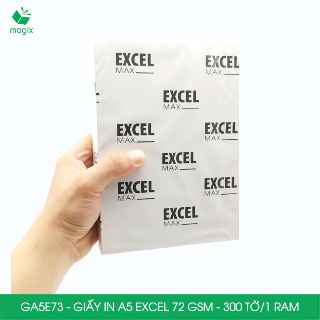 Combo 5 ram Giấy in đơn hàng A5 Excel 72 gsm - Giấy in văn phòng