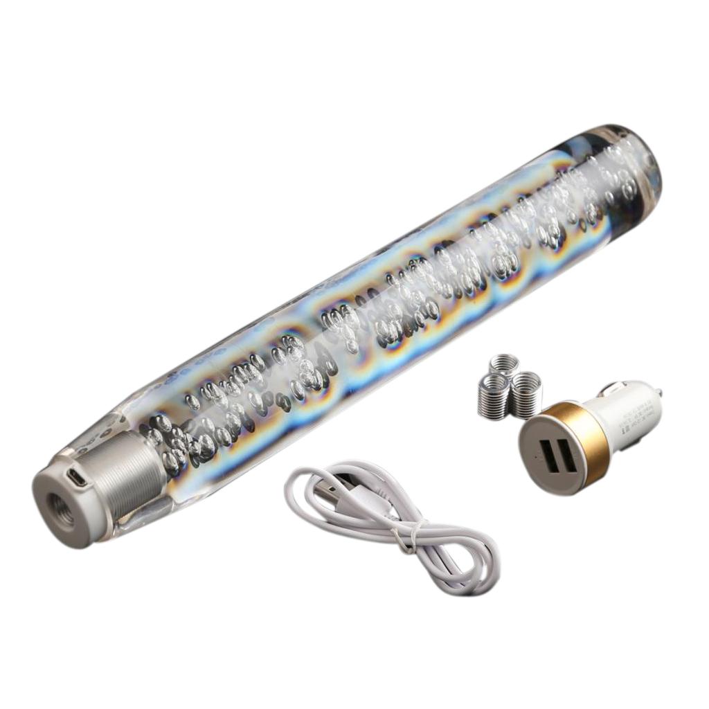 Universal LED Crystal Bubble Car Gear Stick Shift Lever Shifter Knob 30cm