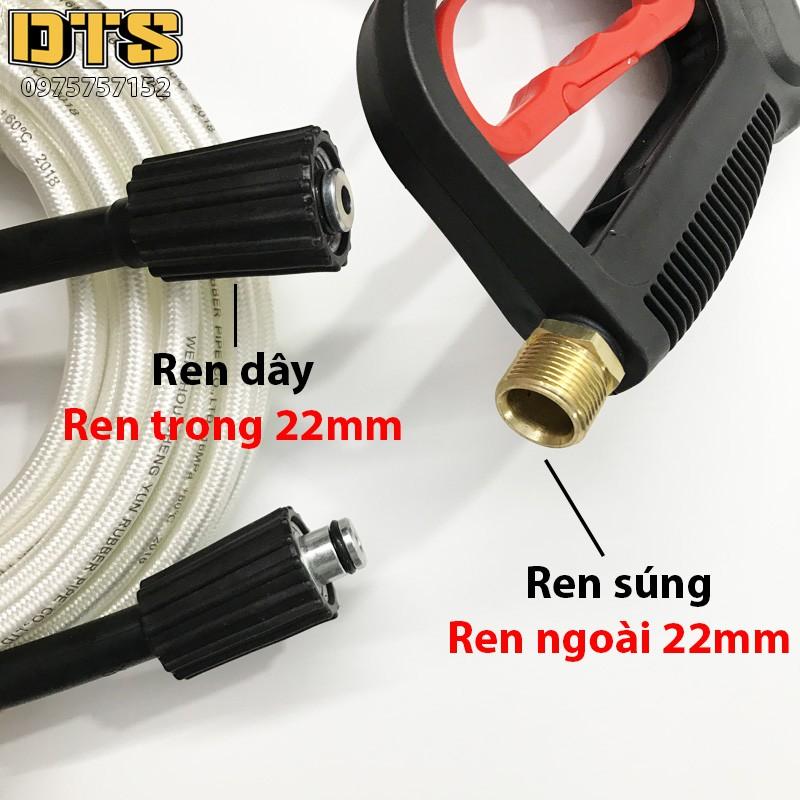 20m Dây rửa xe cao áp cho máy xịt rửa áp lực - Ren trong 22mm