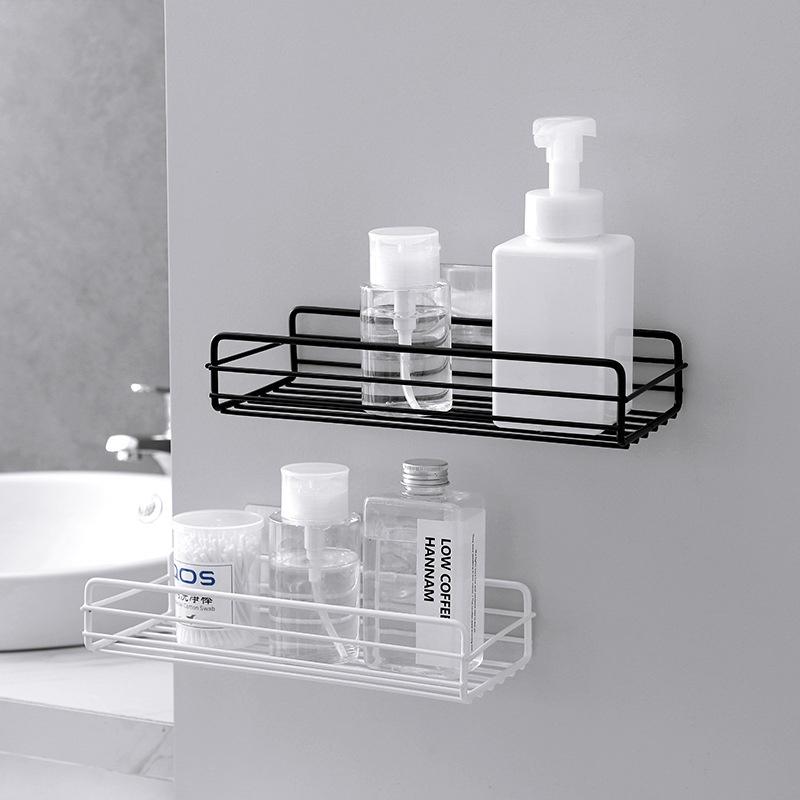 Kệ Dán Tường Kim Loại Hình Chữ Nhật Kệ Nhà Tắm Giá Đựng Vật Dụng H257
