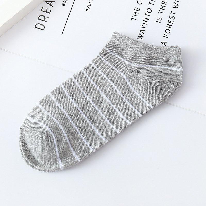 Tất  sọc pascel cổ ngắn set 5 đôi