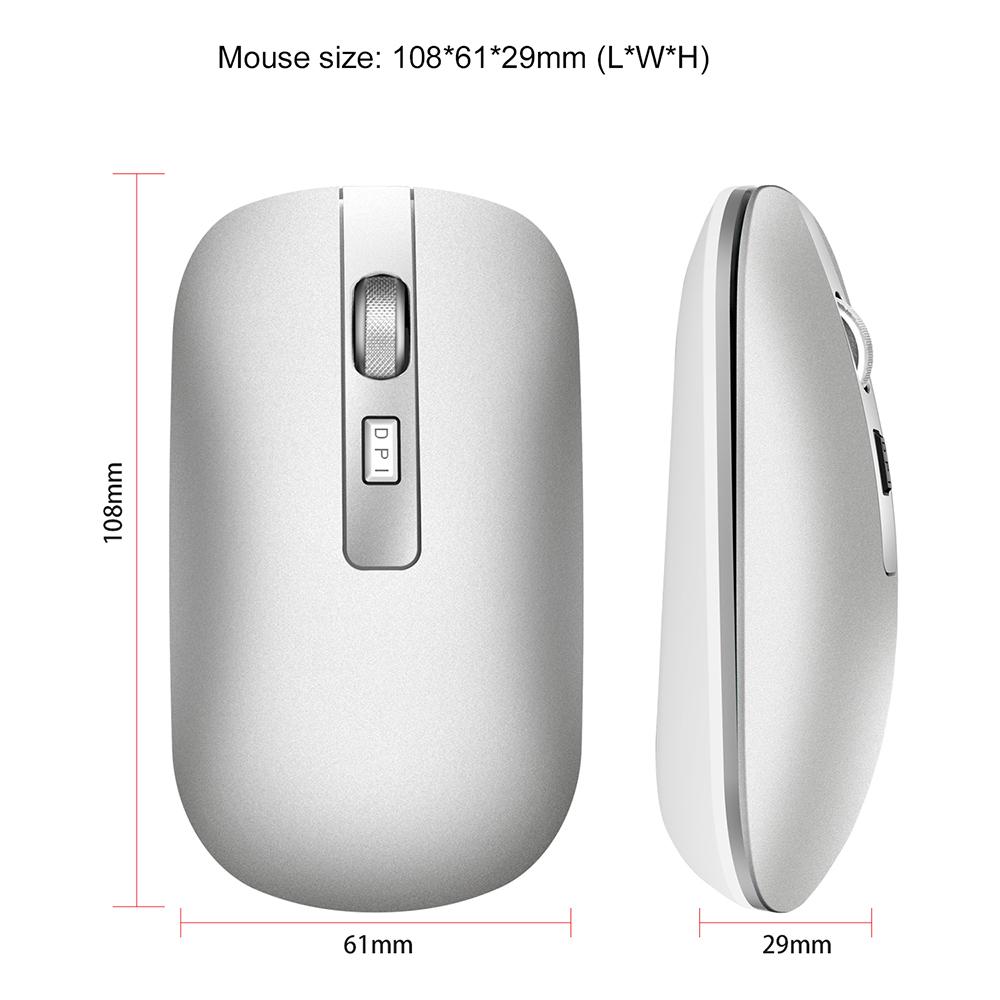 HXSJ M50 Dual Mode Wireless Mouse 2.4G Wireless Mouse BT Mouse Mute Office Mouse with Adjustable DPI for PC Laptop