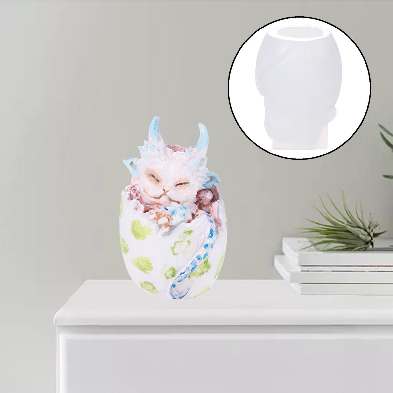 Dragon Egg Resin Mold Silicone Mould DIY Craft Ornament Two-horned dragon