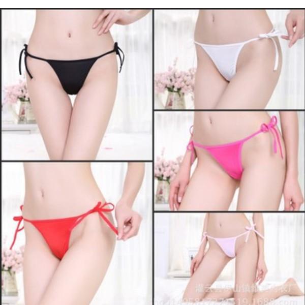 Quần lót buộc dây trơn lọt khe